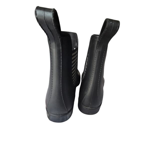 Nautica Rain Ankle Size 7 Slip On Waterproof Women's Black White Rubber Boot - Picture 4 of 7